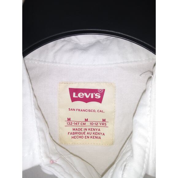 NWT Levi's Shirt Button Down Short Sleeve White M - Picture 6 of 11